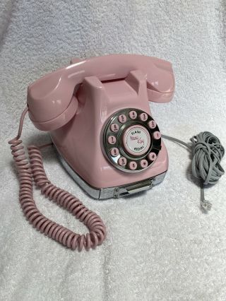 Pink Mary Kay Phone Retro Style Push Button Rotary Dial Old School - Great Shape