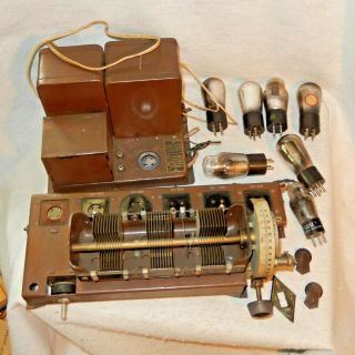 Antique 1920s Rca Radiola Tubes Radio Tuner Knobs Parts Restoration Salvage