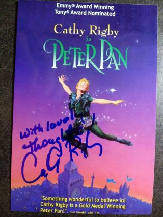 Cathy Rigby As Peter Pan Authentic Hand Signed Autograph 4x6 Photo - Peter Pan