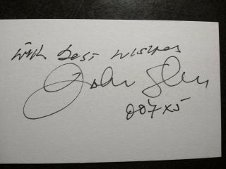 John Glen Authentic Hand Signed Autograph 3x5 Index Card James Bond 007 Director