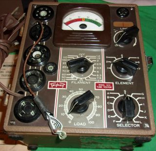Triplet 1213 Tube Tester Powers Up For Restoration Orig Cond.  1939 3