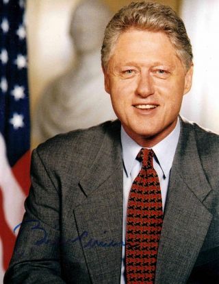 U.  S.  President Bill Clinton 8x10 Reprint Signed Photo Autographed