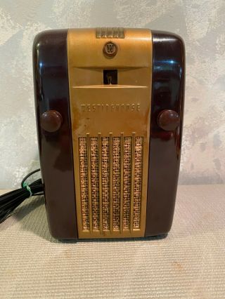 Vintage Restored Westinghouse " Little Jewel " Refrigerator Radio - Circa 1945