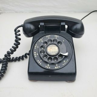 Vintage 1957 Black Western Electric Bell System Telephone Rotary Dial 500 Cd