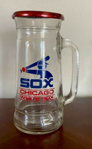 Chicago White Sox Beer Stein Glass Mug Vintage Mlb Baseball Nuts