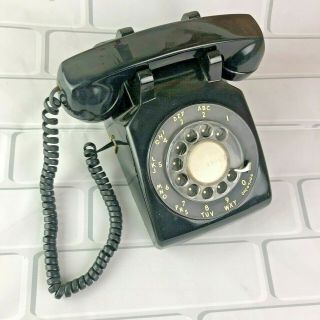 Vintage Western Electric 500 Dm Bell System Black Rotary Phone Telephone 6 - 77