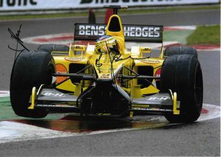 Jean Alesi & Jarno Truli - Jordan F1 Racing Team 2001? Signed 8 X 11.  1/2 Pic