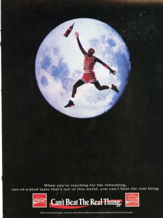 Chicago Bulls Michael Jordan Coca - Cola Print Ad