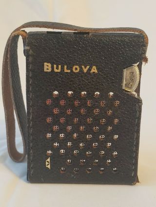 Vintage Bulova 6 Transistor Radio With Case