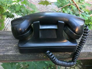 Vintage RJ11 - C Rotary Metropolitan Tele - Tronic Phone Black Bakelite NE302 Model 3