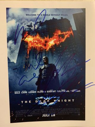 The Dark Knight Signed Cast 8 1/2”x 11”photograph