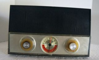 Vintage PHILCO Twin Speaker AM FM Tube Radio Model K914 - 124 Ivory 1960s 2