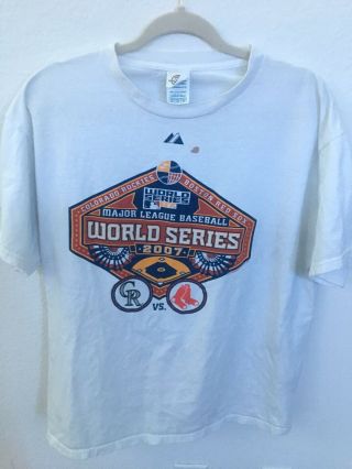 Boston Red Sox 2007 World Series Champions T Shirt Majestic Mlb Baseball Xl