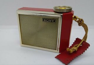 Sony Red 1r - 81 Transistor Radio Tiny
