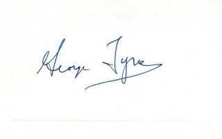George Tyne - Vintage Signed Card From 1974