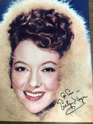 Actress Evelyn Keyes Autograph With Full Color Gone With The Wind