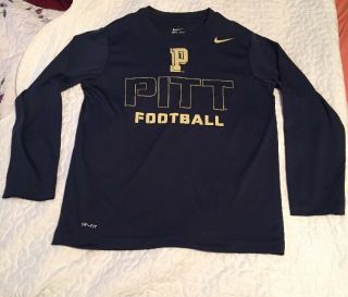 Nike Pittsburgh Pitt Panthers Football Dri - Fit Youth Medium Long Sleeve Shirt