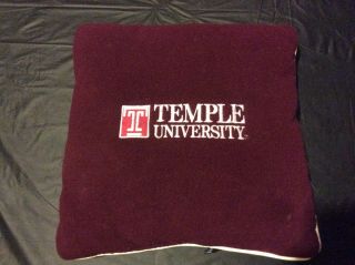 Temple University Owls Plush Pillow By Dakotah - 14 Inch Square