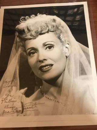 Iconic Role Actress Martha Scott Autographed 8x10 Pic With