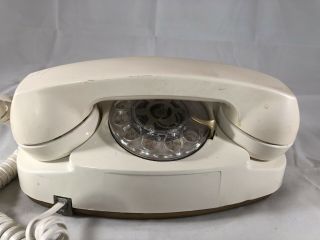 Vintage White Rotary Dial Corded Princess Telephone Phone