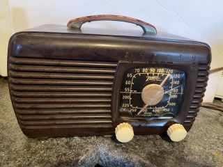 Vintage Old Antique 1941 Black Dial Zenith Radio Zenith 6d510