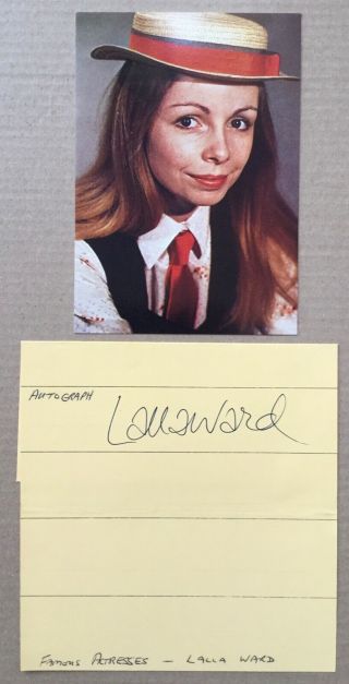 Lalla Ward Handsigned Photograph.  6 X 4.  & Signed Card.