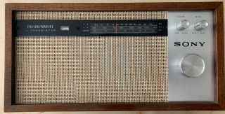 Vintage Sony Tfm - 1102 Fm Am Marine 11 Transistor Radio Mid Century Modern Retro