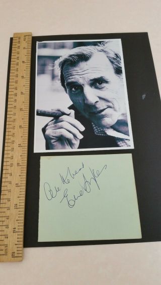 Eric Sykes Comedy Actor Hand Signed Album Page 1960s - 1970s Stage And Screen