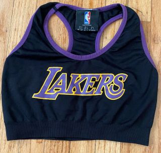 Los Angeles Lakers Sports Bra Nba Basketball Women’s Small (black)