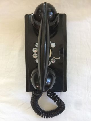 Vintage Western Electric Bell System Black Rotary Dial Wall Telephone Retro 70’s