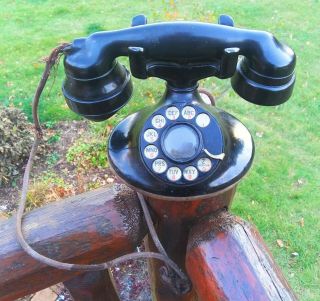 Vintage Western Electric Telephone 557 B.  E 1 Rotary Dial