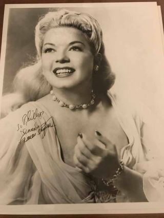 Actress Frances Langford Autographed 8x10 Pic With