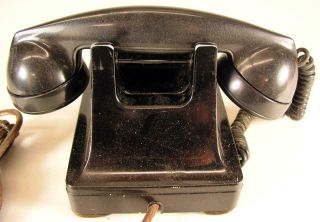 Antique 1940 Western Electric 302 Metal Body Desk Telephone With 4H Rotary Dial 3