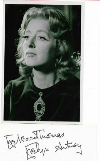 Evelyn Anthony (1926 - 2018) British Writer The Tamarind Seed Etc Signed Card,  Pic