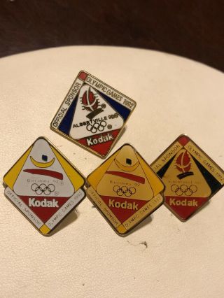 4 1992 Barcelona Olympics Kodak Official Sponsor Pin