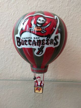 Tampa Bay Buccaneers 2003 Ceramic Hot Air Balloon Santa Christmas Ornament