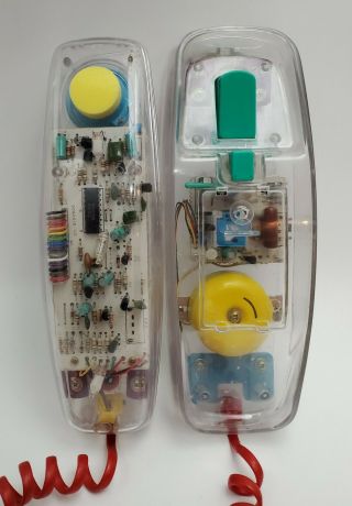 Vintage Retro Fun Phone Metrolight Clear Landline Telephone Transparent See Thru