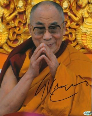 14th Dalai Lama - Spiritual Leader Of The World - 8x10 Autographed Photograph