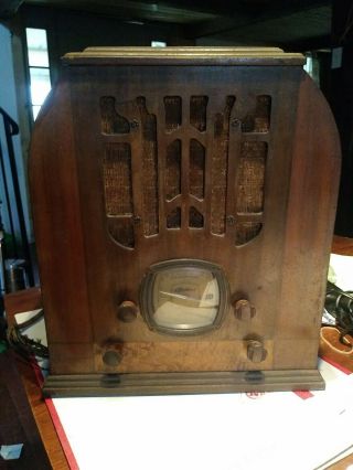 Vintage Silvertone Model 1867 Radio Wood Case Parts