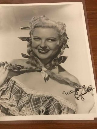Actress Marjorie Reynolds Pic With Autograph With
