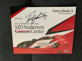 Tommy Johnson Jr Signed Promo Card Nhra Drag Racing Autographed 2020