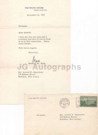 Maxwell M.  Rabb - Advisor To President Dwight Eisenhower - Signed Letter,  1955