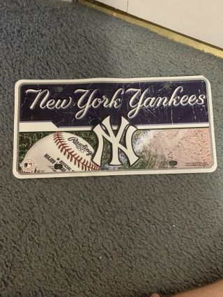 York Yankees Embossed License Plate Metal