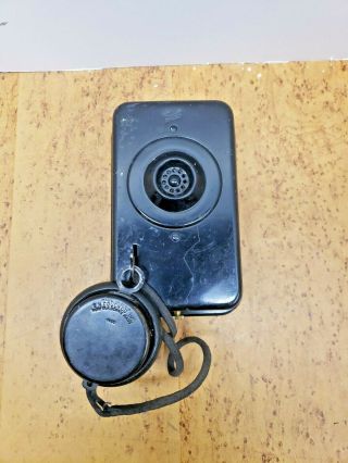 Antique Black Wall Mount Intercom Phone S.  H.  Couch Co.  Telephone Vintage