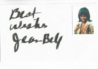 Jean Bell Signed 3x5 Index Card Playboy Playmate Miss October 1969