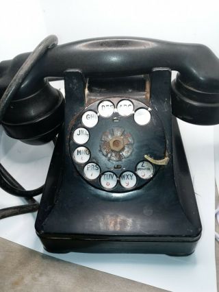 Western Electric Vintage 1930 ' s Rotary Dial Phone.  E1 And D1 3