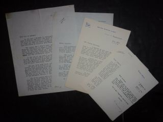 5 Romney Brent British Actor Autograph Letters To Sir James Leaver Signed Id 322