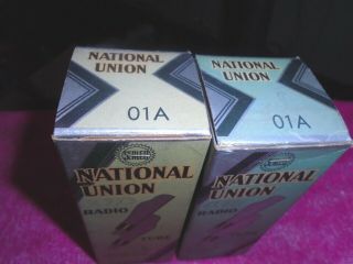 (2) Nos National Union 01a Shoulder Style Tubes - Cartons