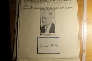 James Farley,  Postmaster General,  Signed Card