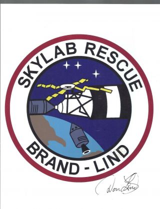 Apollo 20 Sklylab Rescue Crew Astronaut Don Lind - Autograph
